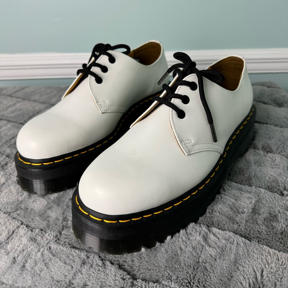 Dr Martens 1461 Smooth Leather Platform Quad Men’s 12 NEW - Picture 4 of 9